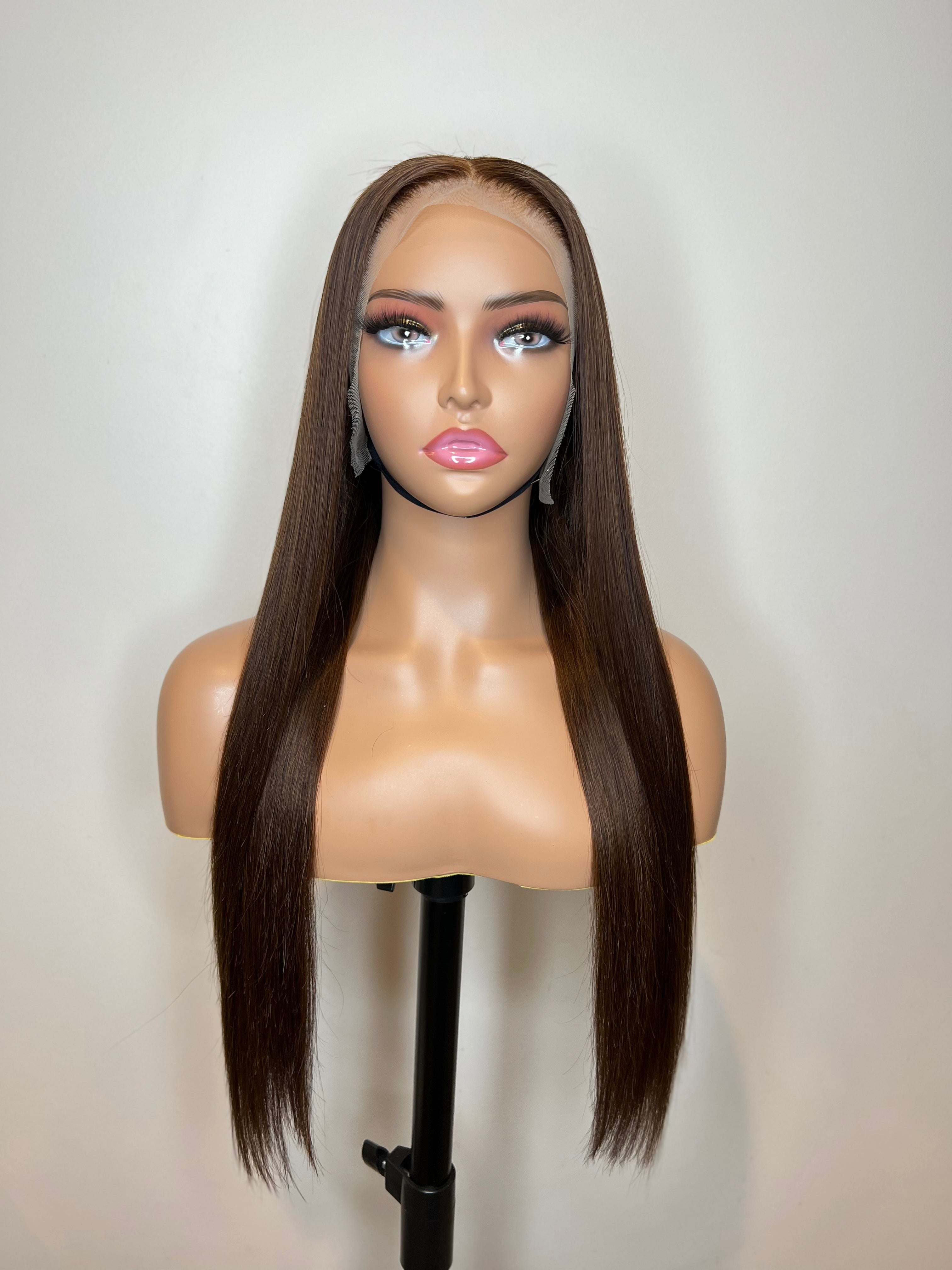 Chocolate Lace Front 22"